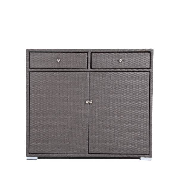 "Мальта" тумба плетеная из искусственного ротанга, цвет графит "Мальта" тумба плетеная из искусственного ротанга, цвет графит