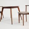 Стол Arki К 90 орех со стульями Франк ПМ орех/гусиная лапка