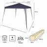 Тент садовый Green Glade 1022 2,4х2,4м/3x3x2,5м полиэстер