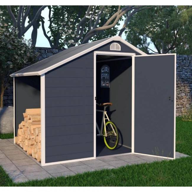 Сарай/Дровница Wotex Storage-02-3 (серый с белым) 204x192x204 cм Сарай/Дровница Wotex Storage-02-3 (серый с белым) 204x192x204 cм