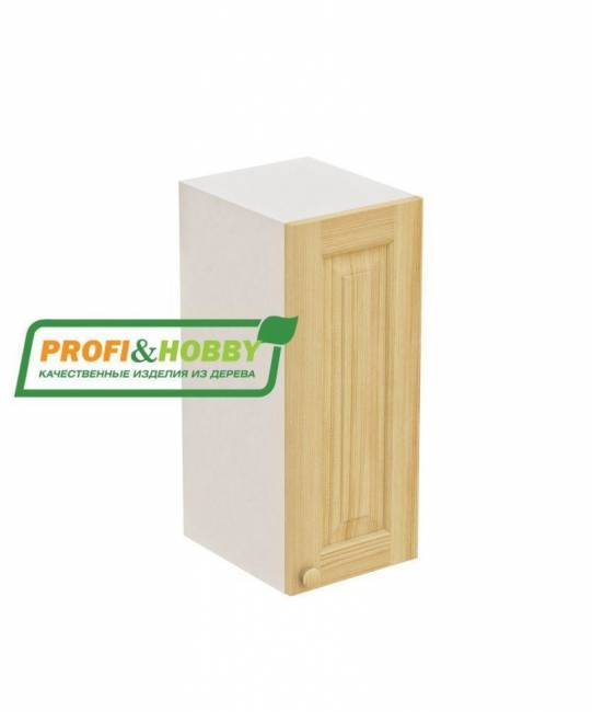 Шкаф навесной 300х340х720 + фасад сосна бесцветный лак Шкаф навесной 300х340х720 + фасад сосна бесцветный лак