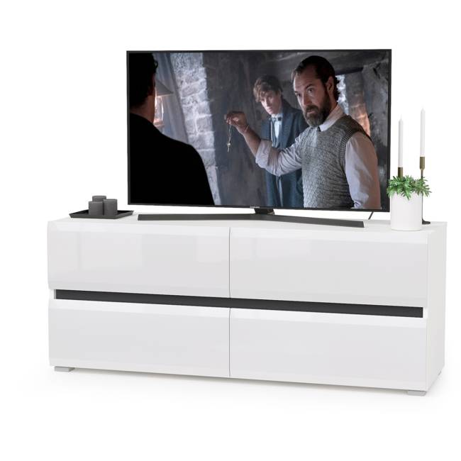 Стенка для гостиной Сидней № 7 цвет белый/чёрный/фасады МДФ белый глянец Стенка для гостиной Сидней № 7 цвет белый/чёрный/фасады МДФ белый глянец