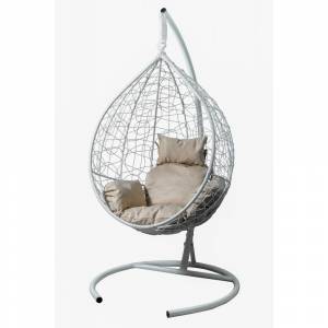 Кресло подвесное Сфера, белый, бежевый 