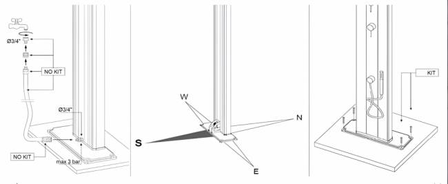 Душ солнечный Happy One F 120 зеленый 165х225х2100 мм Душ солнечный Happy One F 120 зеленый 165х225х2100 мм